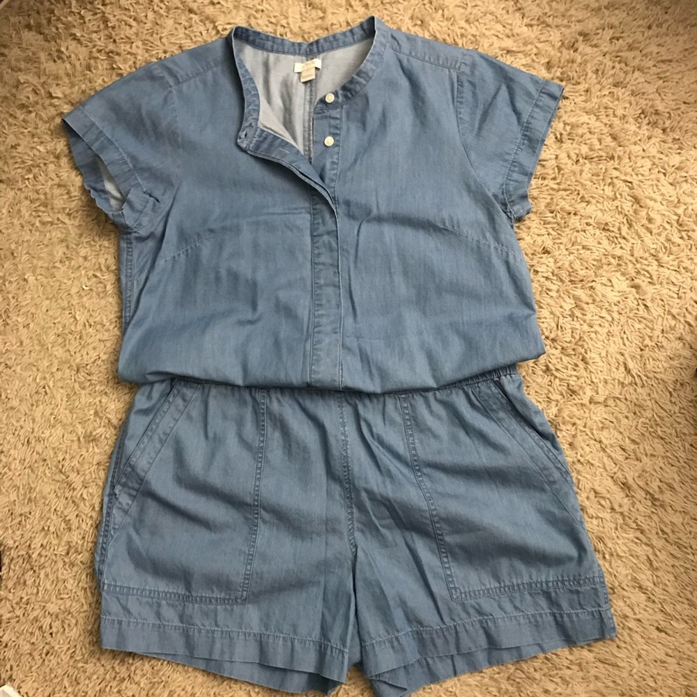 Jcrew Chambray Romper